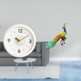thumbnail image 2 of Reloj De Pared Decorativo Moderno Con Números Grandes Y Movimiento Silencioso, Con Elegante Escultura De Pavo Real Para Decoración Del Hogar, La Oficina, El Estudio, El Jardín Y El Patio., 2 of 8