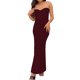 thumbnail image 2 of VISgogo Vestido Delgado para Mujer Color Sólido Cruzado Hombro Diseño Punto Versátil Elegante Vestido de Cóctel VISgogo moda, 2 of 9