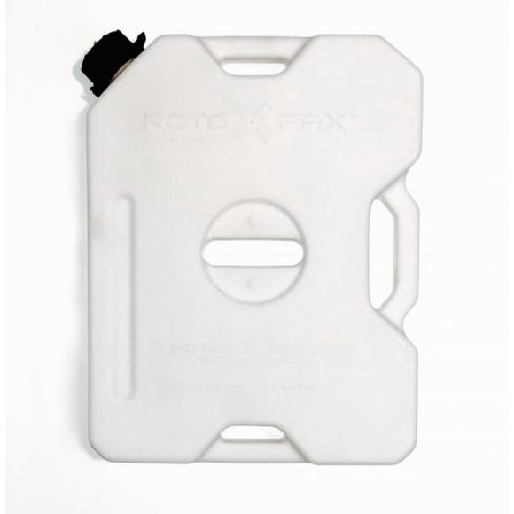 Rotopax Liquid Storage Container RXX-2W White; 2 Gallon; Bolt-On/Free Standing; Formulated Plastic; EPA And CARB Compliant; Designed To Hold Water; GEN 2 With Out Twisting Bottom; With Spout