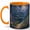 Orange, variant on Quiet Mystery Forest 11oz Ceramic Mug, Moonlit Floral Night Art