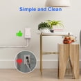 thumbnail image 7 of Flat Extension Cord 3ft, HITRENDS Flat Plug Space Saving Power Bar - Ultra-Thin Extension Cord with Slim Wall Plug & Concealed Outlet Cover, 15A/1625W White, 7 of 7