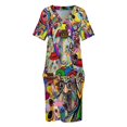 thumbnail image 4 of Vestido para perros 2 perros Vestido holgado con bolsillos para mujer vestido de noche para mujer falda s, 4 of 7