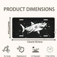 thumbnail image 2 of Aggressive Shark Silhouette Funny Personalized License Plate Rust-proof Stainless Steel Metal License Plate Suitable For Men And Women 12.2" x 6.2", 2 of 7