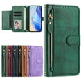 thumbnail image 2 of ELEHOLD PU Leather Wallet Phone Case For Motorola Moto G Power (2025) with Zipper Pocket Magnetic Closure Flip Folio 7 Card Slots Shoulder Strap RFID Blocking Shockproof Stand Case Cover,Darkgreen, 2 of 12