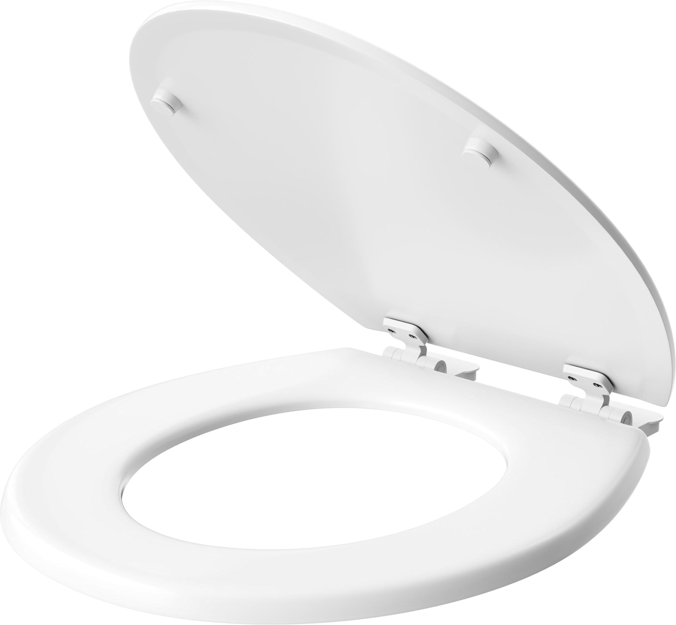 Round Closed Front Toilet Seat with Cover in Biscuit