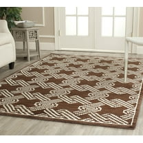 SAFAVIEH Mosaic Amilia Geometric Area Rug, Brown/Cream, 9' x 12'