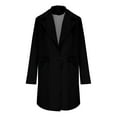 thumbnail image 5 of XUNKUSGA Long Blazers for Women Long Lapel Sleeve Womens Blazer Solid Color Loose Fit Casual Blazers Button Front Lightweight Work Office Blazer Jackets S-2XL Black, 5 of 8