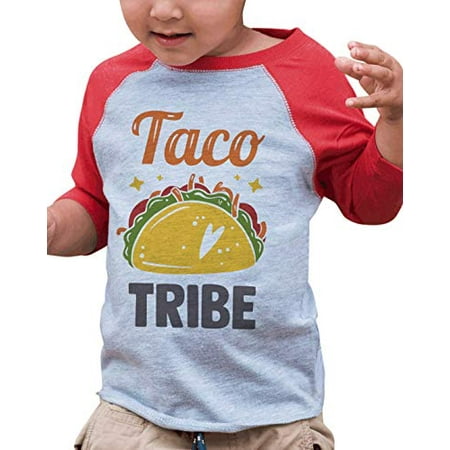 

7 ate 9 Apparel Kid s Taco Tribe Red Raglan