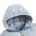 thumbnail image 3 of Popvcly Toddler Kid Boys Girls Winter Light-Weight Packable Down Jacket Dinosaur Hooded Windbreaker Snow Warm Zip-up Puffer Coat Outwear For 2-7 Year, 3 of 9