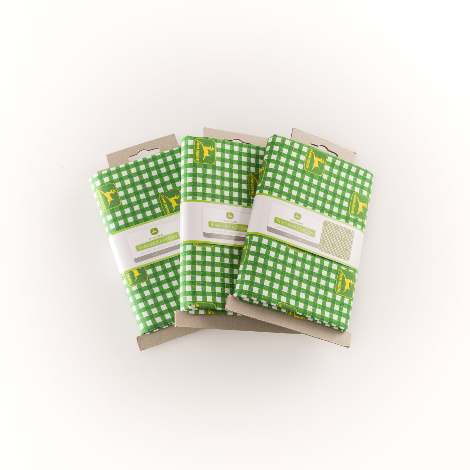 Springs Creative Cotton 43' John Deere Gingham 1 Yard Cuts Bundle, 3 Pieces