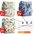 thumbnail image 1 of [Littles&Bloomz] Pañal de bolsillo de tela reutilizable lavable para bebé, seleccione A1/B1/C1 de la foto, solo pañales/pañales (sin inserto) Tan Jianjun unisex, 1 of 2