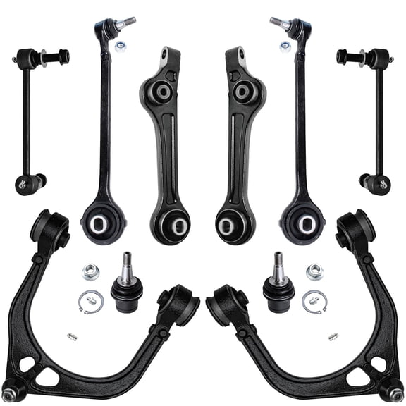 Detroit Axle - RWD Front End Control Arms Kit for 11-23 Chrysler 300 Dodge Charger Challenger, Ball joints Sway Bars 2011 2012 2013 2014 2015 2016 2017 2018 2019 2020 2021 2022 2023 Replacement