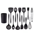 thumbnail image 1 of Recién llegado, juego de utensilios de cocina antiadherentes de silicona negra, utensilio de cocina, espátula, cucharón de huevo, pala, accesorios de cocina zhangmengya LED, 1 of 2