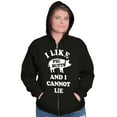thumbnail image 4 of Like Pig Butts Cannot Lie Bacon Lover Unisex Fleece Graphic Zip Up Hoodie Brisco Brands 2X, 4 of 5