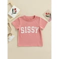 thumbnail image 2 of Qmyliery Kids Tops Short-sleeved Round Neck Letter Printing Shirt Tops Casual, 2 of 9