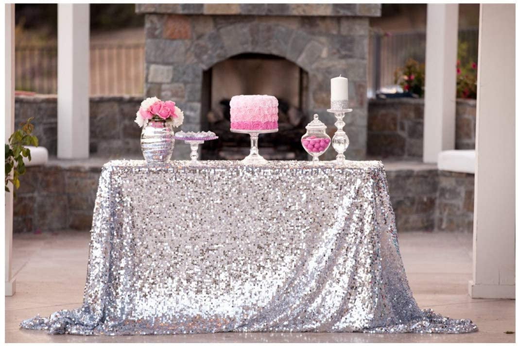 Details about   Rose pink Sparkly Gold Sequin Tablecloth Wedding Party Mesh Background 48''x72'' 