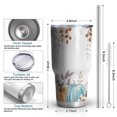 thumbnail image 6 of 30oz Fall Pumpkins and Leaves Tumblers Stainless Steel Tumbler with Lid and Straw,Vacuum Insulated Double Wall Travel Tumbler Cups Mug with Cleaning Brush for Coffee,Tea, 6 of 7