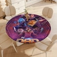 thumbnail image 4 of Mi papá el cazarrecompensas-theme Fitted Round Tablecloths Elastic Edged Table Covers Waterproof Table Cloth for Kitchen Holiday Party Tables Decor 150cm, 4 of 6