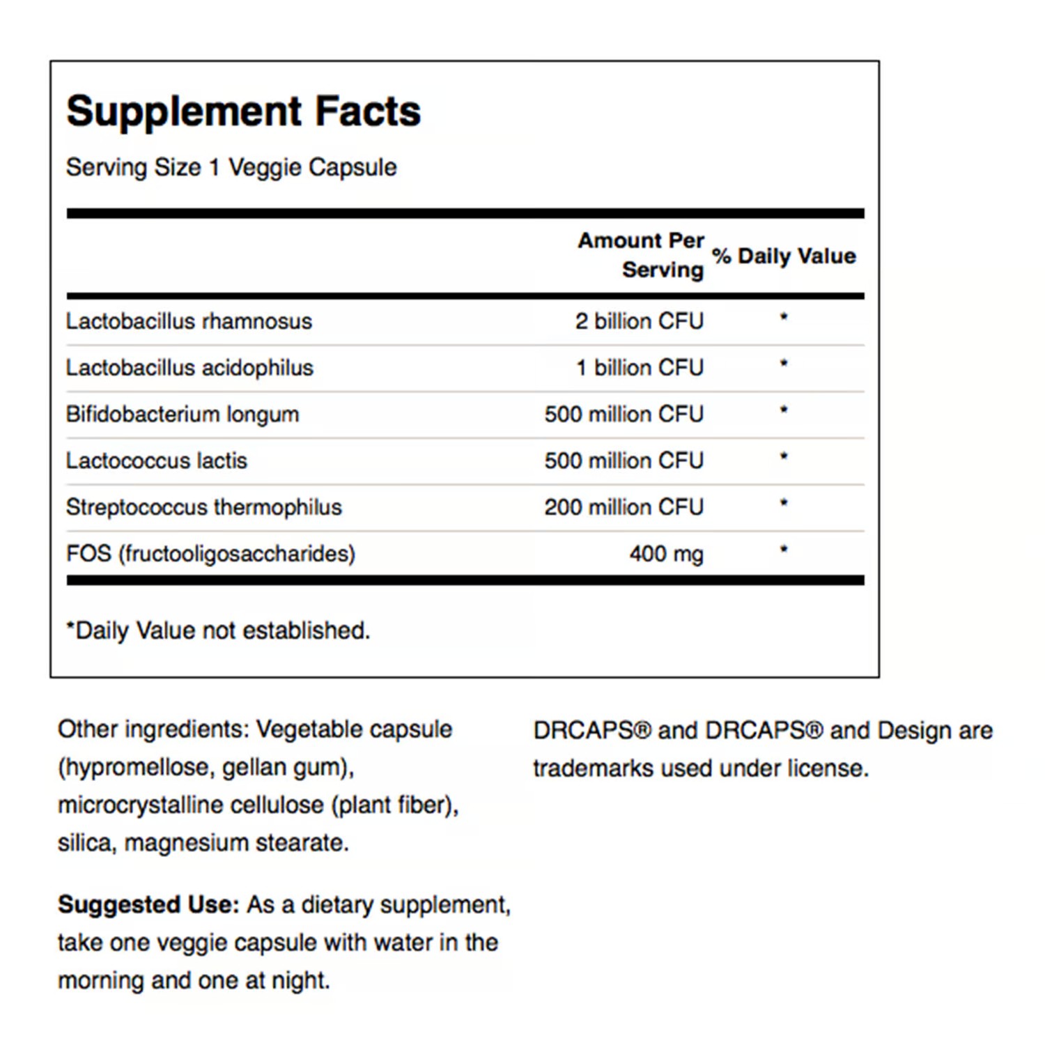 Swanson Probiotic Complex 4.2 Billion CFU 5-Strain Digestive Health Fat Metabolism Satiety Prebiotic FOS Complex Supplement 120 Veggie DRcaps (2 Pack)