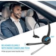 thumbnail image 4 of Wireless Bluetooth Headphones, Pro Trucker Headset, Over Head Earpiece, On Ear Car Headphones with Microphone for Truck Driver, Phones, Skype, Call Center, Office, 4 of 8