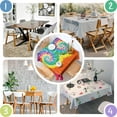 thumbnail image 4 of Colorful Tie Dye Pattern Square Tablecloth,Waterproof Square Table Cover,Wipeable Spillproof Washable Table Cover for Home Kitchen Party Decor 52"x52"(132x132cm), 4 of 6