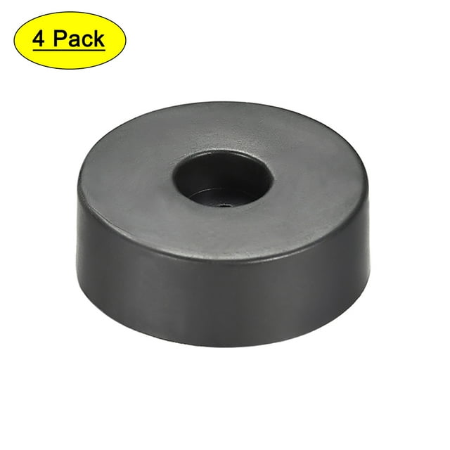 4 Pcs D45xH15mm Pies de Caucho Base Antivibración Soporte para Altavoz Amplificador de Guitarra