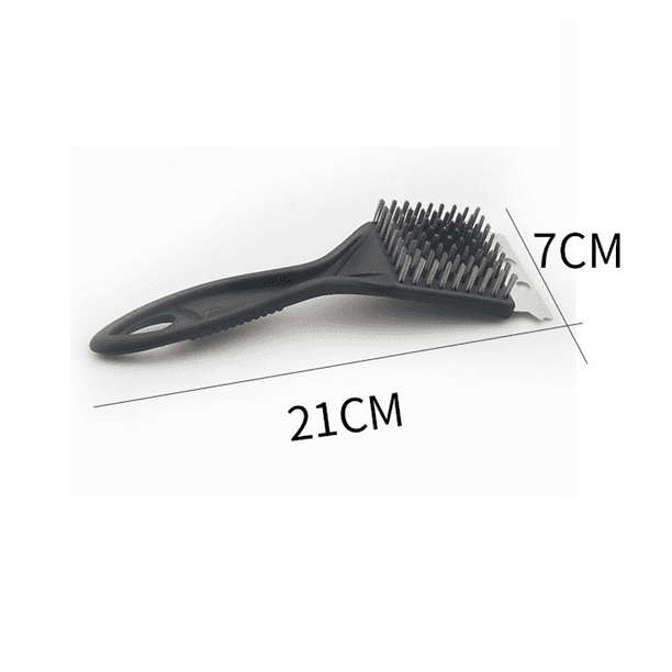 Cepillo para parrilla, 1 pieza Cepillo de limpieza para parrilla de barbacoa Cepillo para barbacoa con espátula de acero inoxidable para limpiar parrillas y superficies Limpieza óptima de parrillas Negro, Negro XianweiShao 8390612630699