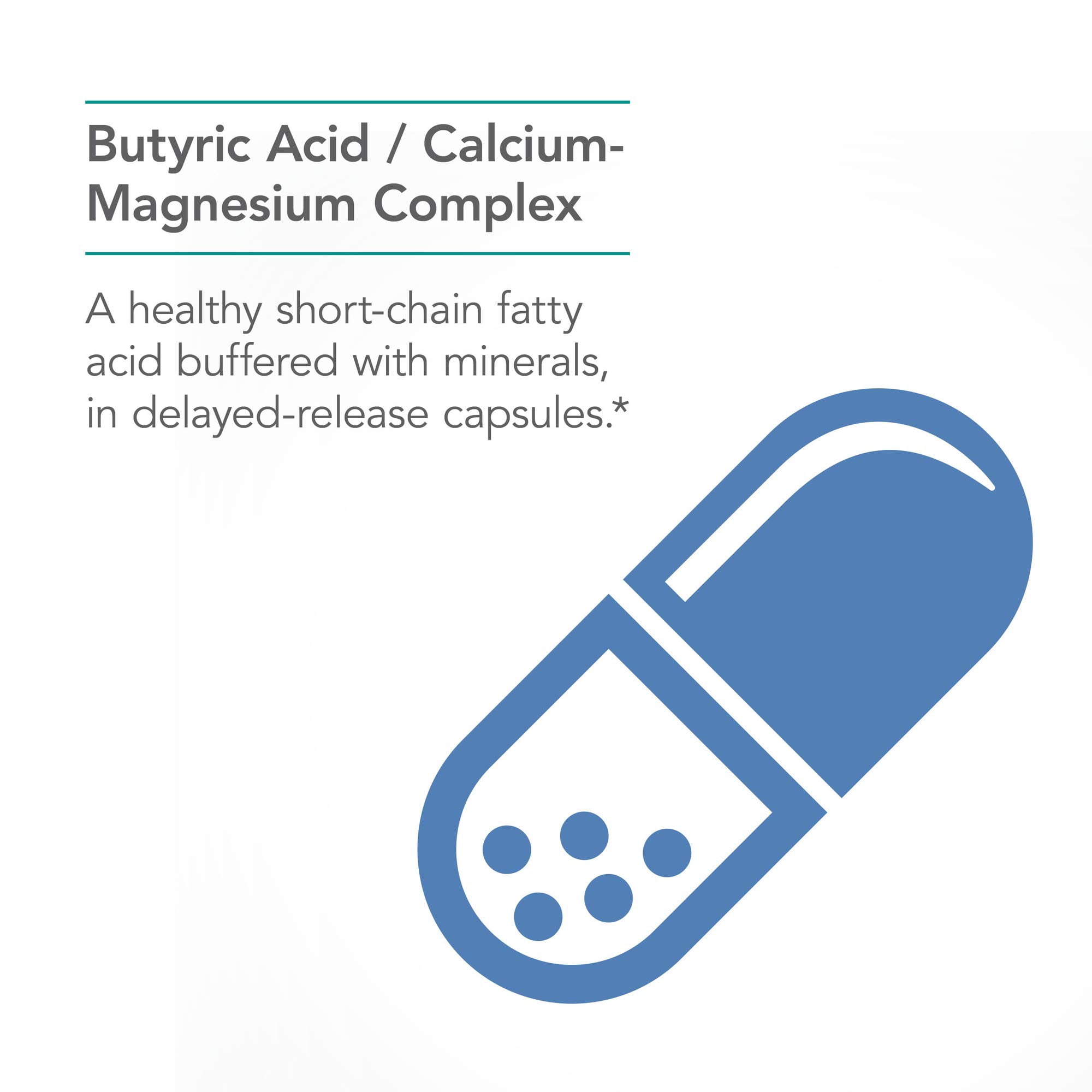 NutriCology ButyrAid Colon Lining Nutrition - Supports Gut and Colon Health - Digestive Support - Delivers 200 mg - Vegetarian & Hypoallergenic - 100 Servings - 100 Delayed-Release Capsules