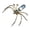 Silver, variant on Artistic Punk Mechanical Spiders Craft Set Metal Puzzle for Home Decors Gift with LED Abdomen and Assembly Fun