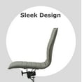 thumbnail image 6 of 2xhome - Mid Back Height Modern Home Office Chair, Ribbed PU Leather Seat with Swivel Tilt Adjustable Ergonomic Computer Desk Chair, Conference Chair, Gray, Set of 1, 1 piece, 6 of 14