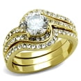 thumbnail image 5 of Gold Womens Ring Anillo Para Mujer y Ninos Unisex Kids 316L Stainless Steel Ring with Top Grade Crystal Avezzano, 5 of 5
