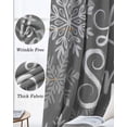 thumbnail image 6 of Snowflakes Blackout Curtains for Bedroom, Thermal Insulated Window Treatment, Grey Snow Winter Retro Abstract Art Grommet Top Blackout Draperies and Drapes for Basement 27.5"x39" 2 Panels, 6 of 8