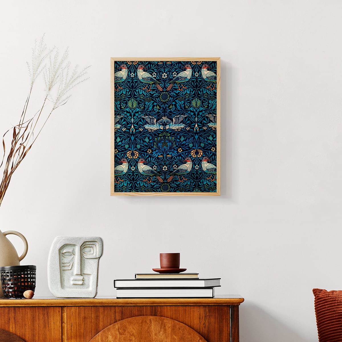 Vintage Abstract Print CLXXIV - 10in. x 8in. Vintage Framed Print in Natural Wood Frame