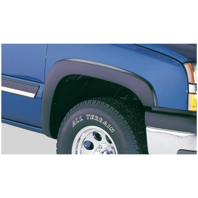Bushwacker Fender Flare 40915-02 OE Style; 3/4 Inch Tire Coverage; Matte Black; Dura-Flex 2000 ABS Smooth Plastic; 4 Inch Flare Height; Set Of 4