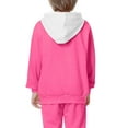 thumbnail image 6 of Piuwrlz Long Sleeve Hoodies for Kids Girls Boys Hood Sweatshirts Pocket Round Neck Hoodie Hot Pink Size 14 Years, 6 of 8