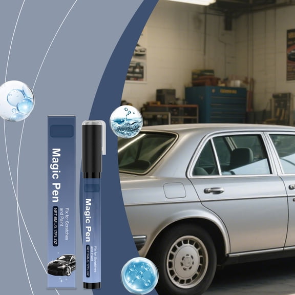 Rayhong 2-In-1 Car Scratch Repair Pen, 5Ml Quick Scratch Remover With Cleaning & Care, Es Paint Gloss, Easy Pen-Style Application For Daily Car Maintenance