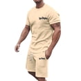 thumbnail image 2 of Los Angeles Graphic Short Sets for Men Short Sleeve Crewneck T Shirt and Shorts 2 Piece Matching Set Mens Summer Outfits, 2 of 7
