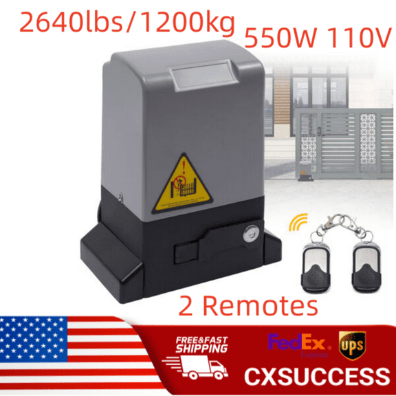 2640lbs/1200kg Electric Sliding Gate Opener Automatic Opening Door Motor Remote