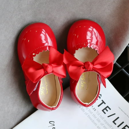 

eczipvz Girls Shoes Bling Shoes Kids Girls Shoes Baby Princess Shoes Single Sandals Dancing Bowknot Baby