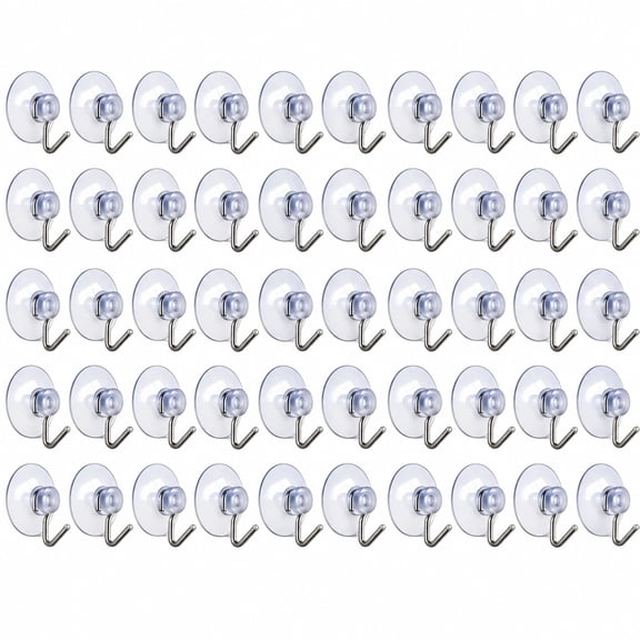 stcellnmex 50 Pcs Christmas Small Suction Cup Hooks for Glass Window
