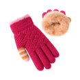 thumbnail image 1 of wonima44 Winter Gloves for Boys Girls - Kids Warm Knit Thermal Cable Knitted Gloves Wool Fleece Lined Mittens for Cold Weather, 1 of 1