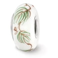 thumbnail image 2 of Reflection Beads QRS3654 Sterling Silver Reflections White Hand Painted Cardinal Fenton Glass Bead, 2 of 3