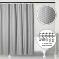 thumbnail image 5 of Microdry Water-Repellent Fabric Embossed Shower Curtain Liner, 72" x 72", Chrome, 5 of 9