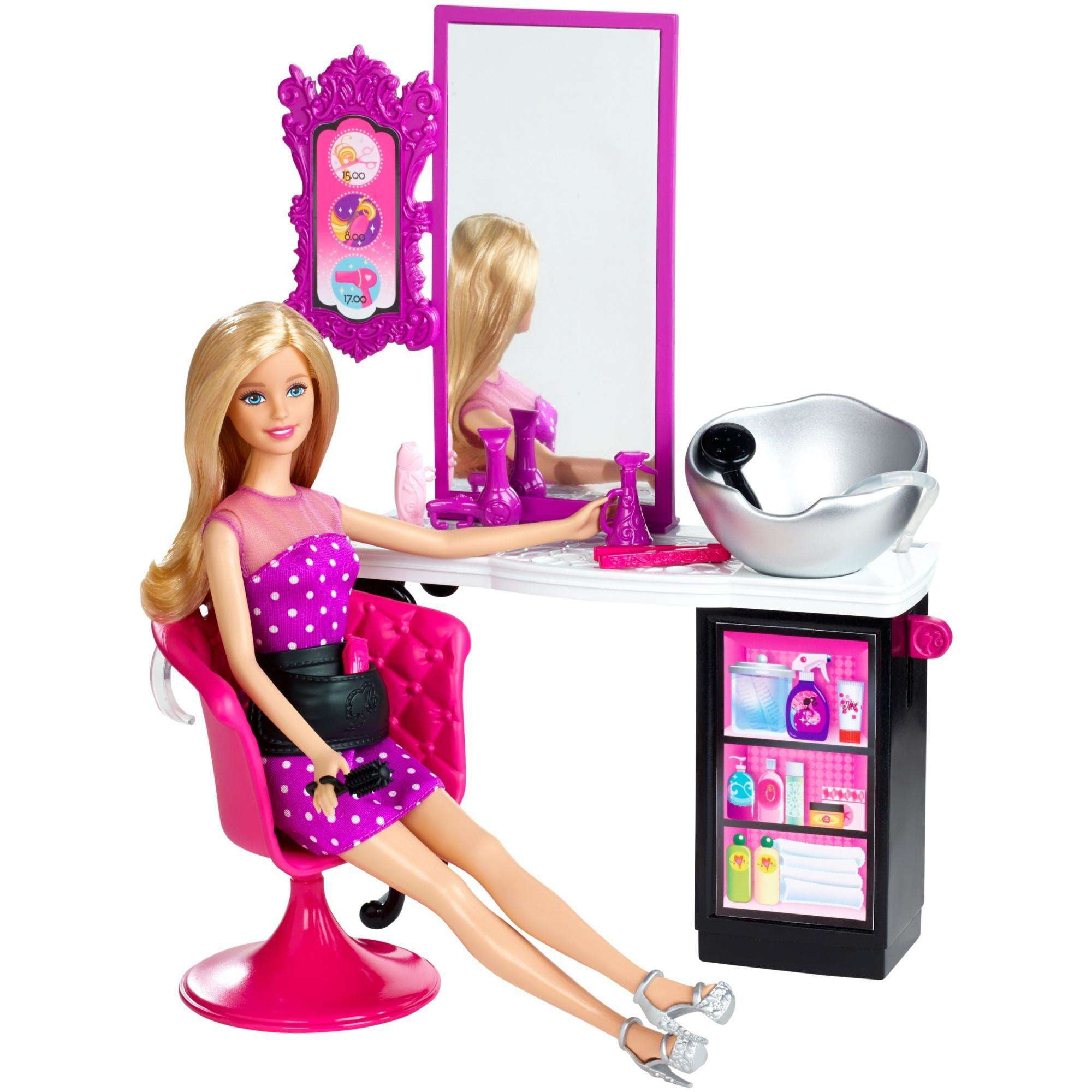 Barbie Malibu Ave Salon With Doll Playset Children Girls Toys 5 to 7 Years for sale online