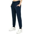 thumbnail image 3 of Stelle Women's Athletic Joggers Pants with Pockets,Lightweight Running Sweatpants Tapered Lounge Pants,Cotton Casual Workout Yoga Track 28",XL Navy, 3 of 4
