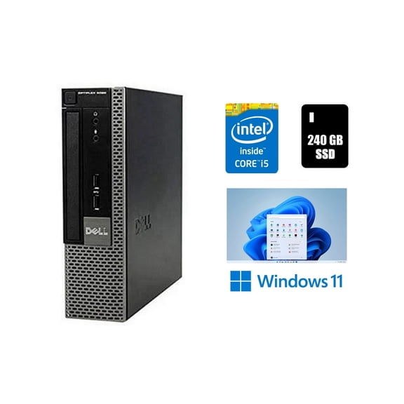 Restored Dell OptiPlex 9020 USFF Desktop Computer Core i5 16GB Ram 240GB SSD Wi-Fi Windows 11 Pro (Refurbished)