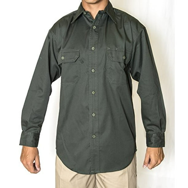 blue collar work shirts with name tag