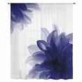 thumbnail image 2 of Blue Bohemian Sheer Curtains 96 Inches Long, Boho Modern Floral Abstract Ombre White Light Filering Curtains, Privacy Drapes Simi Floor to Veiling Curtain for Living Room Bedroom Window Treatment, 2 of 9