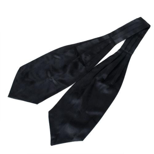 Gent Mens Satin Wedding Tuxedo Cravat Necktie Scarf Black
