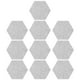 thumbnail image 1 of Paneles acústicos de pared con forma hexagonal, paneles absorbentes de sonido, acolchado de pared insonorizado para estudio en casa, 10 Uds., 1 of 6